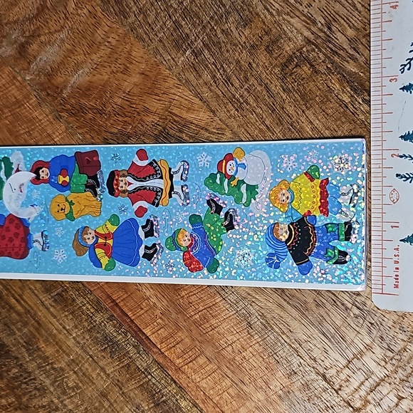 Vintage SandyLion mother of pearl sticker sheet stickers snow winter - Picture 3 of 6